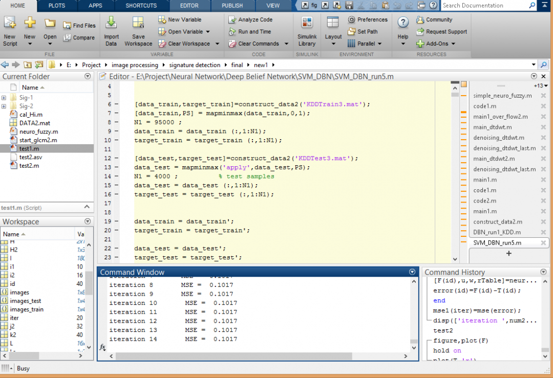 MATLAB Code MATLAB Number ONE