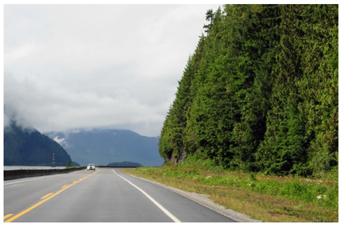 Figure 1. Highway 16, also known as the "Highway of Tears", due to the many Aboriginal women who have gone missing along this road. Photograph: Lyndsie Bourgon, “As murders and disappearances mount, Canadian women ask: Am I Next?